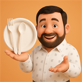 Ложки, вилки, тарелки, палочки для шашлыка