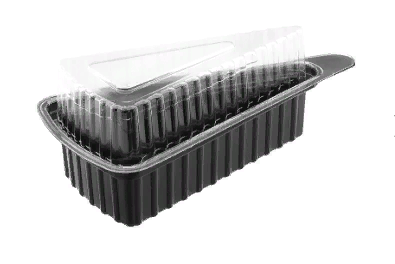 Кондитерская упаковка под кусочек торта  (черное дно), 160*90*70 мм - фото 6698