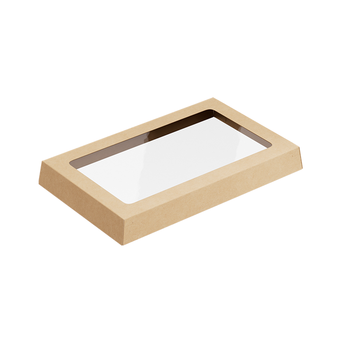 Крышка картонная OneClick 800 мл с окошком антифог 2330