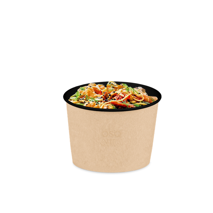 OSQ ROUND BOWL 300 BLACK WOOD 2594