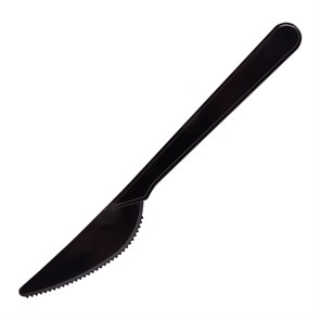 Нож столовый одноразовый "Премиум" чёрный