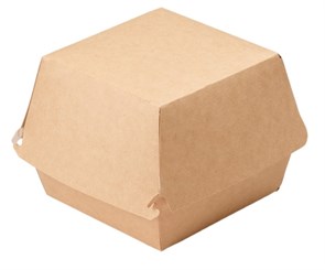 Коробка для гамбургера XL 120х120х100 мм. крафт без печати крафт-картона