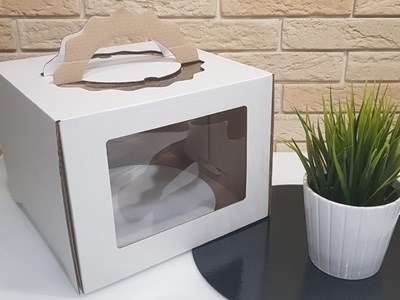 {{photo.Alt || photo.Description || 'Упаковка "Наполеон" с ручками 200*200*230 мм 2 окна, белый'}}