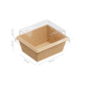 Бумажный контейнер OneClick 250 мл крафт 2315