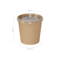 Бумажный супник OneBowl Ultraproof 520 мл Крафт 2404