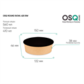 OSQ ROUND BOWL 620 BLACK WOOD 2603